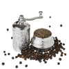 Black Pepper and Spice Grinder, Manual Pepper Mill with Handle - CRYSTALIA GLASS